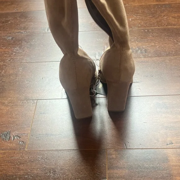 Forever 21 Taupe Heeled Boots - Picture 2 of 3